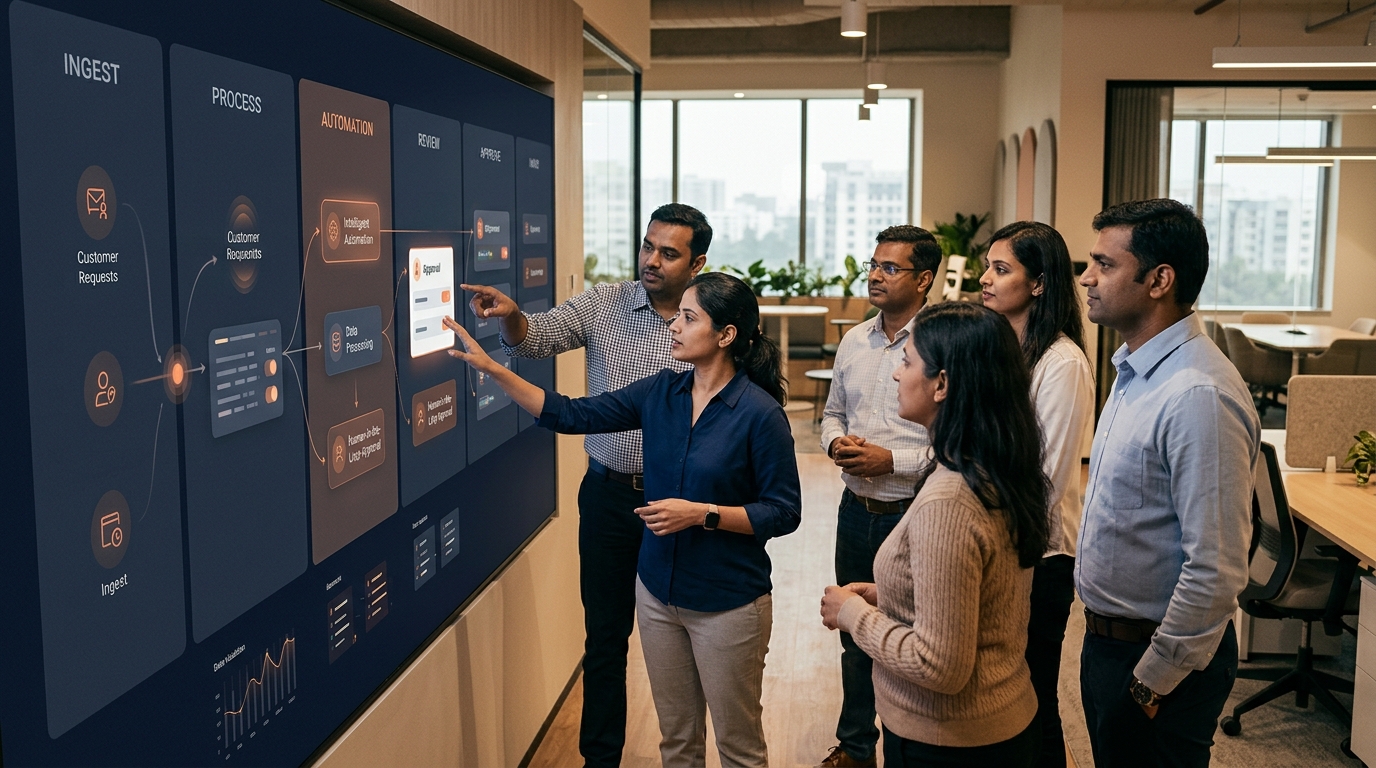 AI business process automation workflow visualization