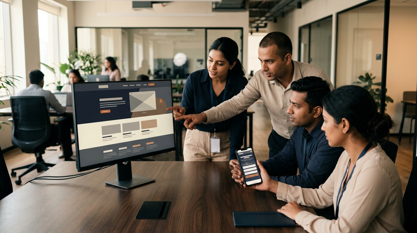 Shivonix website design and development team creating a responsive business website